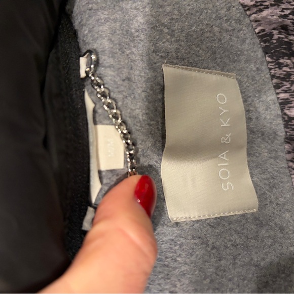 Soia & Kyo Charlena Fox Fur-Trim, Wool-Blend Coat - Picture 9 of 11